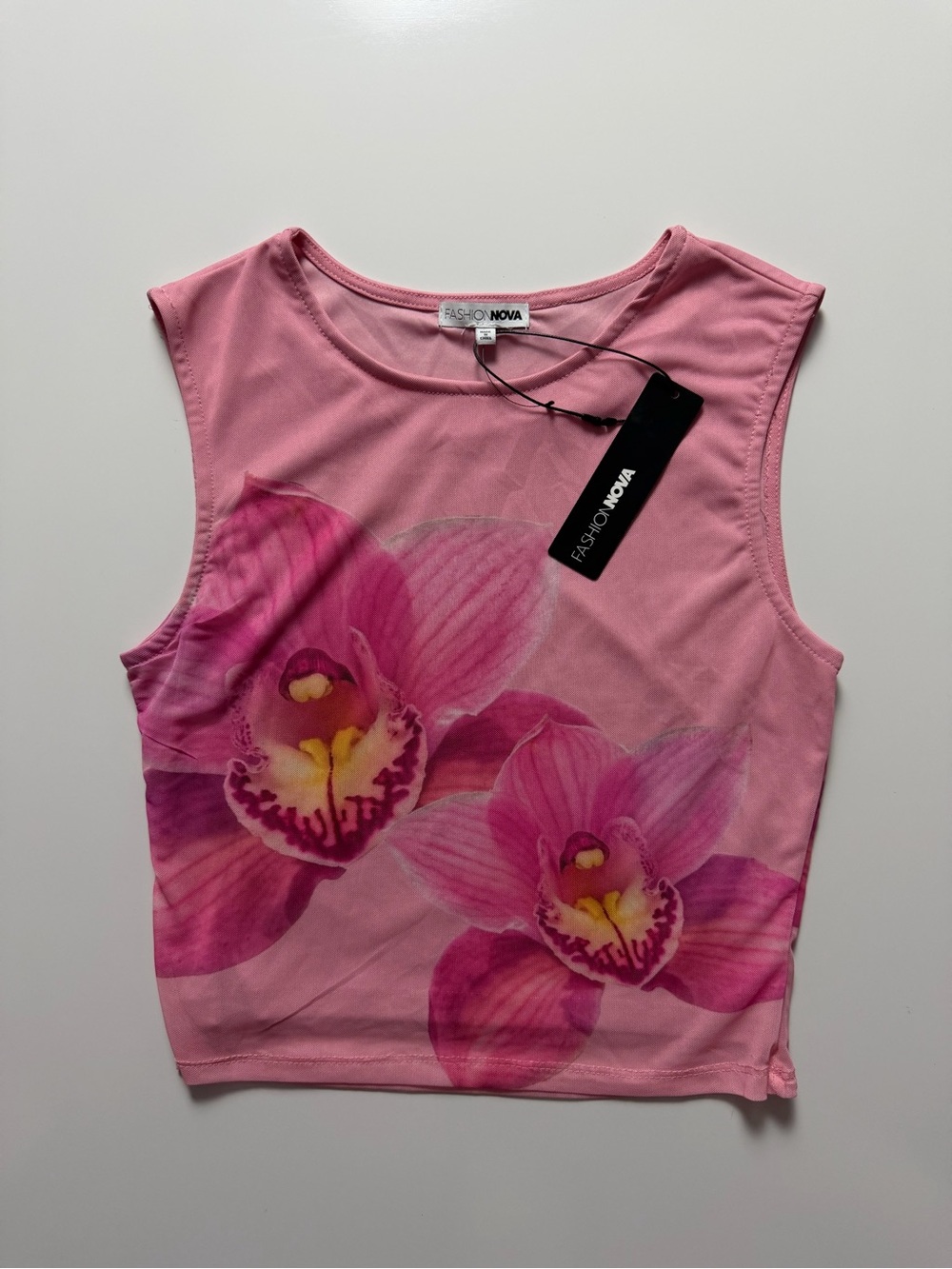 NWT Fashion Nova Floral Top, Pink, Size L